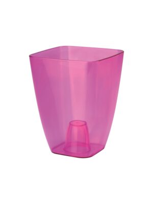 Orchid square transparent cachepot