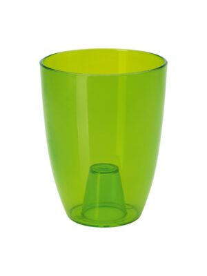 Orchid round transparent cachepot